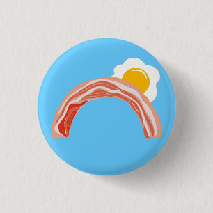 Bacon och äggregnbåge knapp