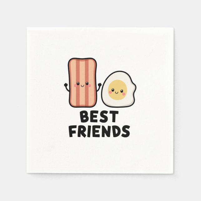 Bacon och Egg Best Friends Pappersservett (Framsidan)