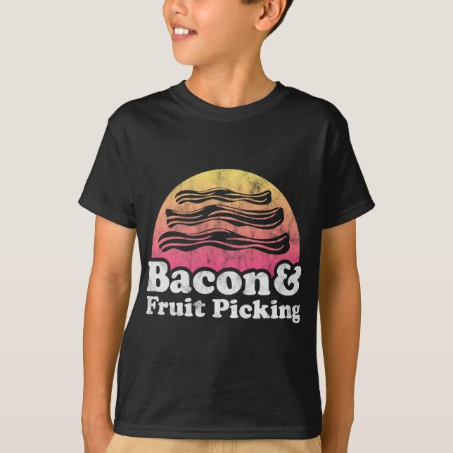 Bacon och fruktplockning t shirt (Framsida)