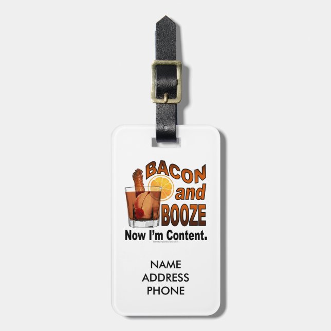 BACON och SPRIT! Mig nu förmiddaginnehåll Bagagebricka (Vertikal Framsida)