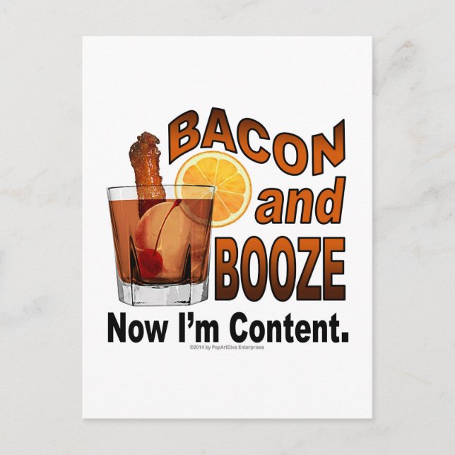 BACON och SPRIT! Nu är jag Innehåll. Vykort (Framsida)