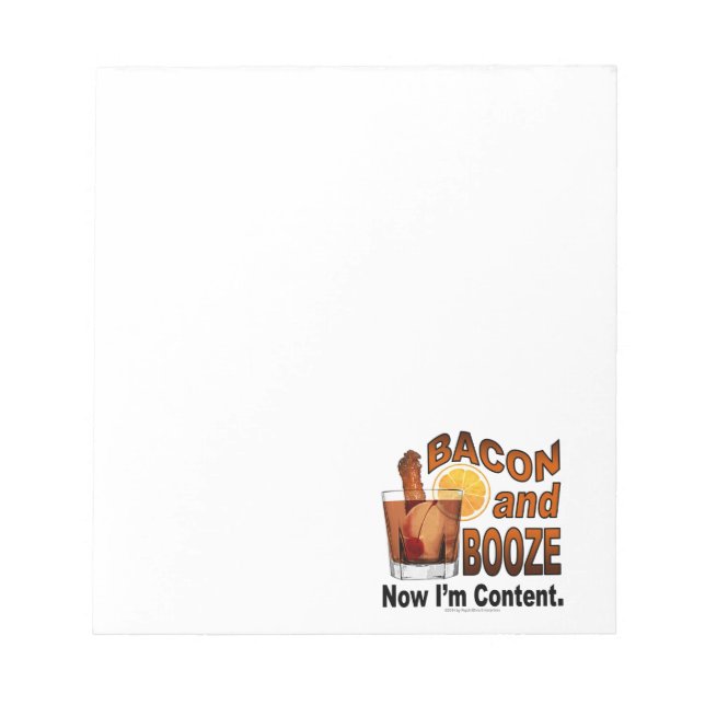 BACON och SPRIT! Nu är jag nöjd. Anteckningsblock (Framsida)