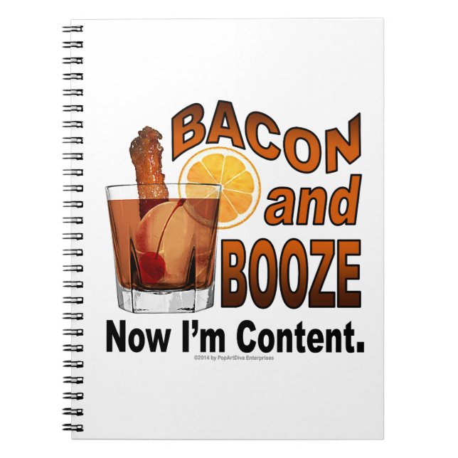 BACON och SPRIT! Nu är jag nöjd. Anteckningsbok (Framsidan)
