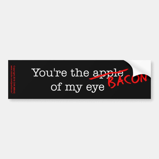 Bacon of My Öga Bildekal (Framsidan)