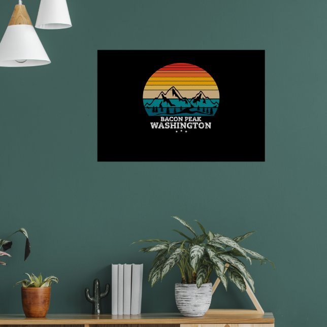 BACON PEAK WASHINGTON POSTER (Vardagsrum 1)