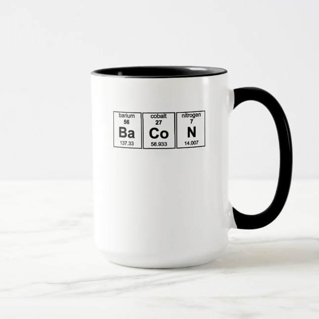 Bacon Periodic Bord Inslag Mugg (Höger)