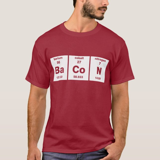 Bacon - periodiskt bord av inslagen t-shirt (Framsida)