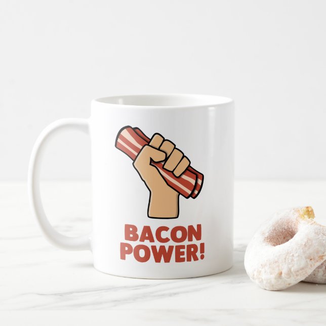 Bacon Power Kaffemugg (Med munk)