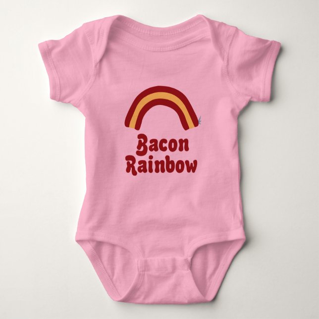 Bacon Rainbow Barnkläders T-shirt (Framsida)