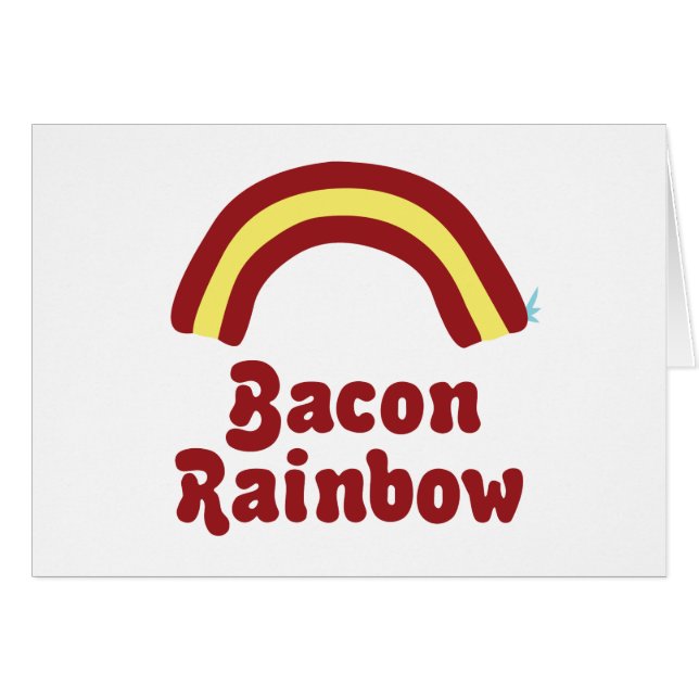 Bacon Rainbow Hälsningskort (Framsidan Horizontal)