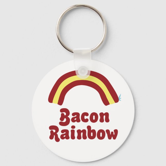 Bacon Rainbow Nyckelring (Framsida)