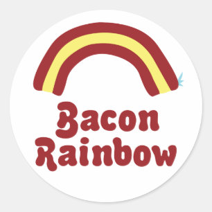 Bacon Rainbow Runt Klistermärke