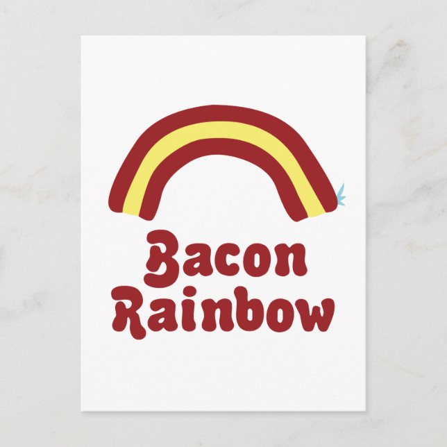 Bacon Rainbow Vykort (Framsida)