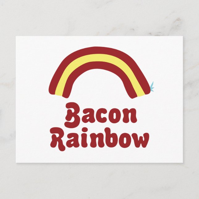 Bacon Rainbow Vykort (Framsida)