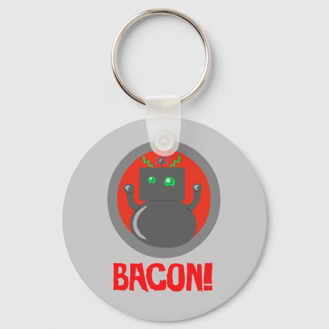Bacon Robot Nyckelring (Framsida)