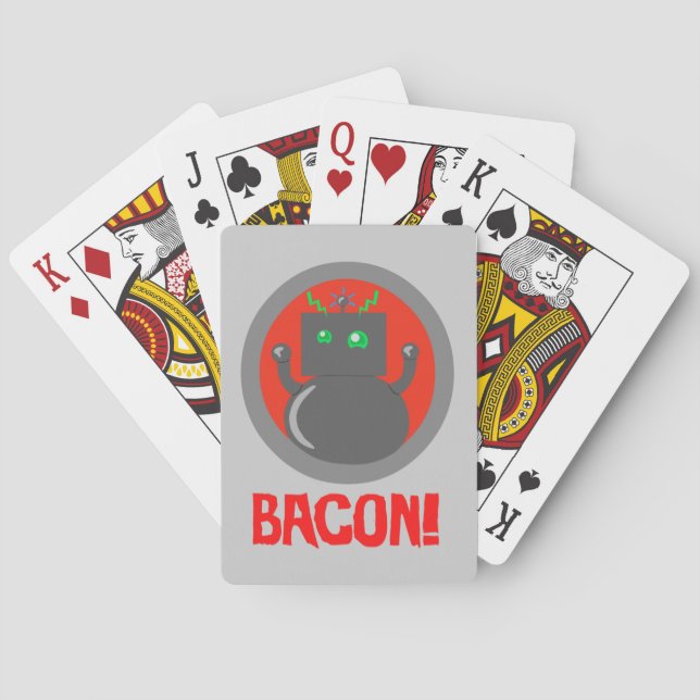 Bacon Robot Spelkort (Baksidan)