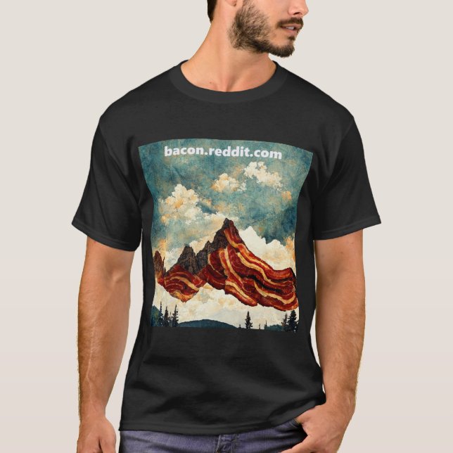 Bacon Rocky mountains T Shirt (Framsida)