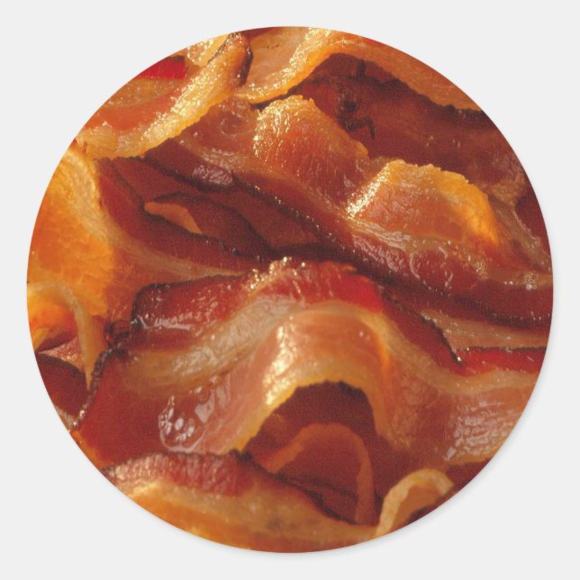 Bacon Runt Klistermärke (Framsida)