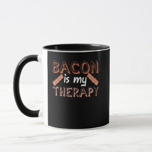 Bacon Say Joke Therapy Kött Gris Belly Mugg
