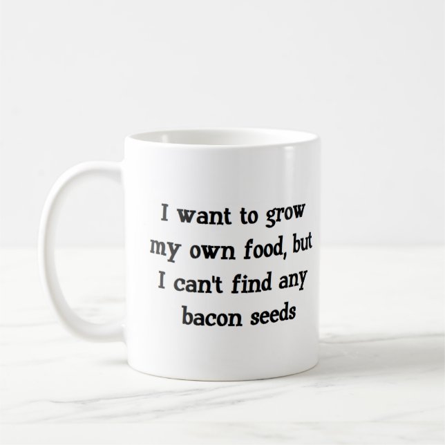 bacon seeds grow kaffemugg (Vänster)