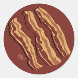 Bacon Sticker Runt Klistermärke