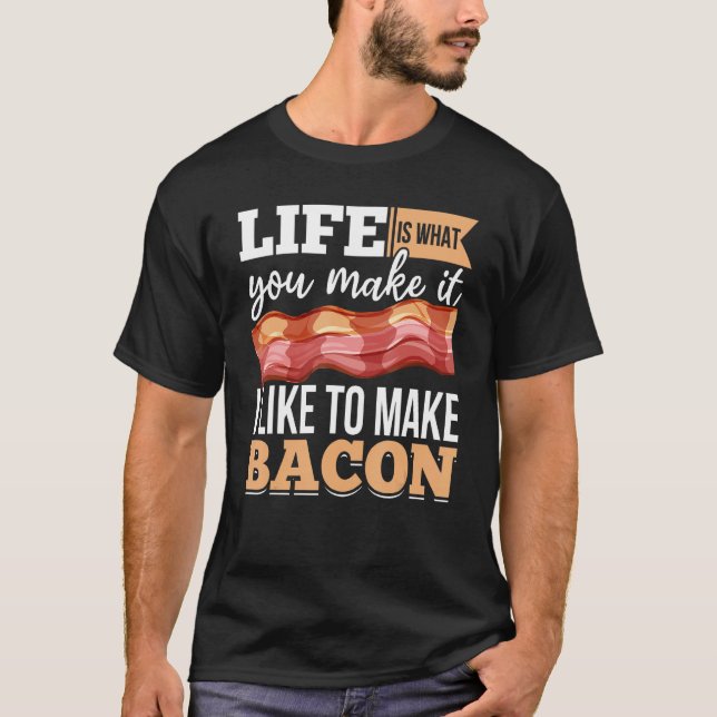 Bacon Strips Meat Food  I like to make Bacon T Shirt (Framsida)