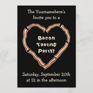 Bacon taste party inbjudningar