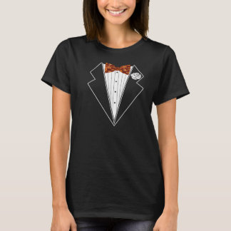 Bacon Tuxedo Bow T Shirt Långärmad