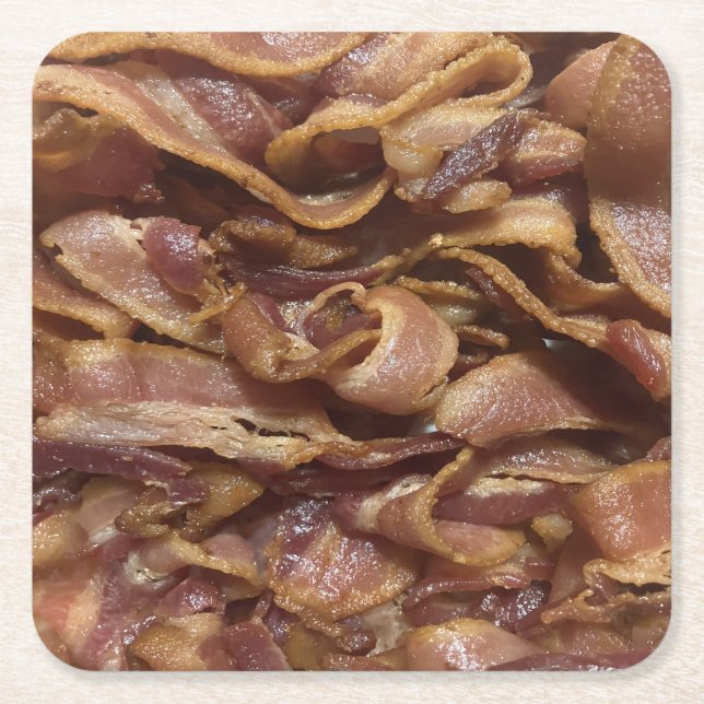 Bacon Underlägg Papper Kvadrat (Framsidan)