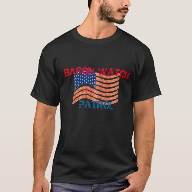 Bacon Watch Patrol Funny Bacon T-shirt (Framsida)