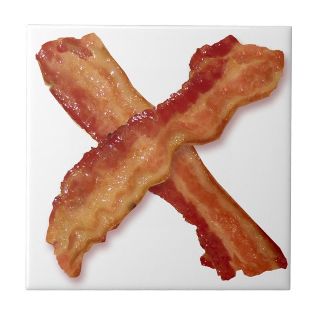 Bacon X O X KÄRLEK Kakelplatta (Framsidan)