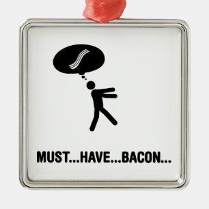 Baconälskare Julgransprydnad Metall