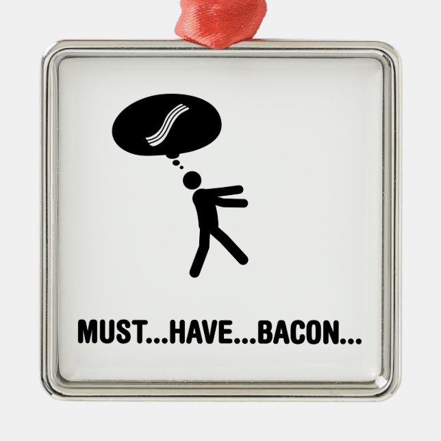 Baconälskare Julgransprydnad Metall (Framsidan)
