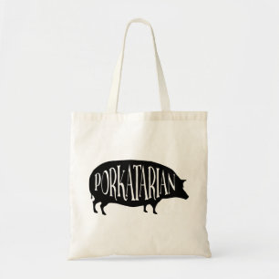 Baconälskare - Porkatarian - rolig vintagegris Tygkasse