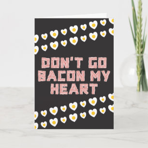 Baconälskare rolig Alla hjärtans dag-kort Kort