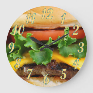 BaconCheeseburger Stor Klocka