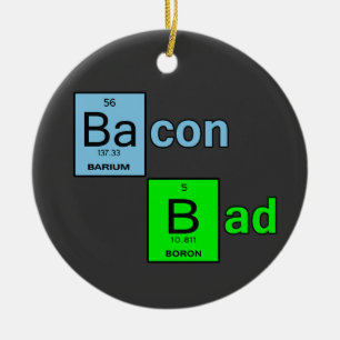 Bacondåliga Julgransprydnad Keramik