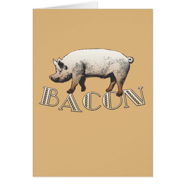 BaconKÄRLEK Hälsningskort (Framsidan)