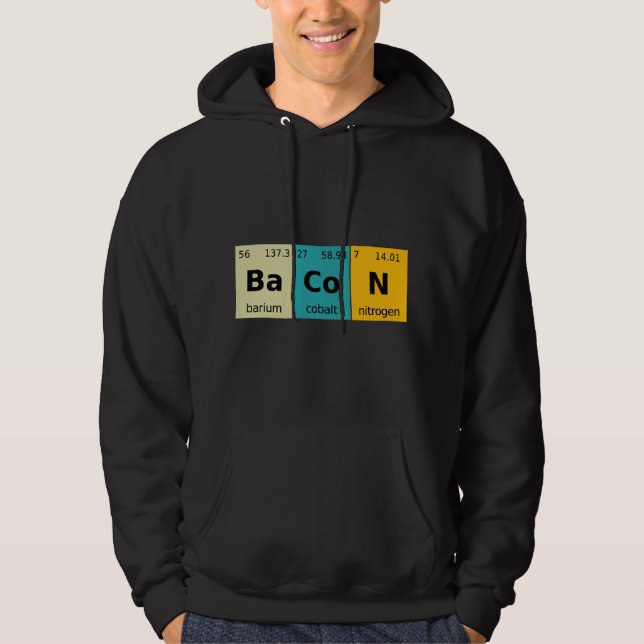 Baconkemi T Sarcasm Primära element av Humo Hoodie (Framsida)