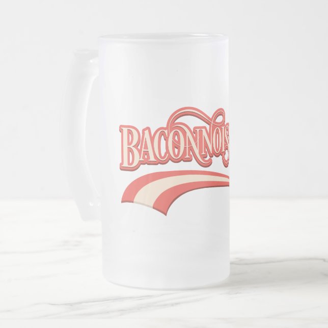 Baconnoisseur (bacon älskare), fryst glasöl mugg (Framsida vänster)