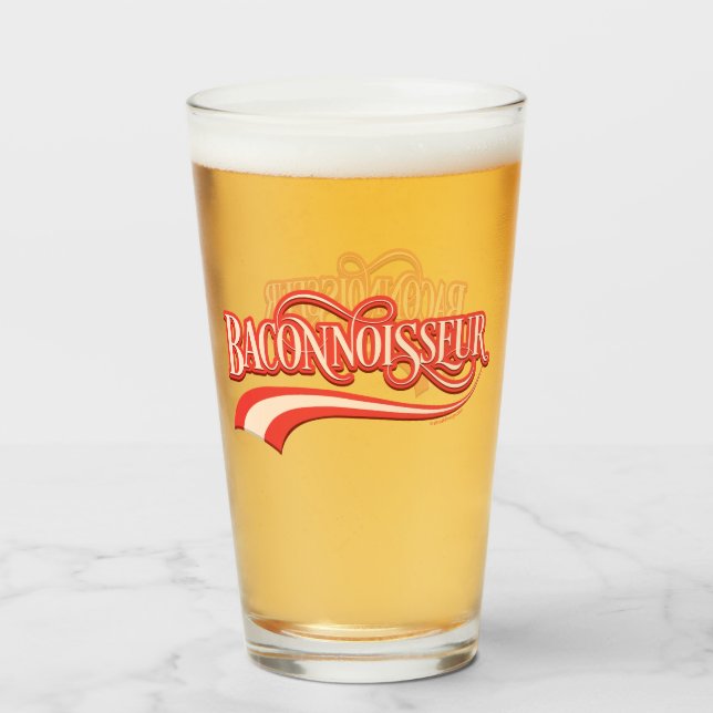 Baconnoisseur- (bacon älskare) glas (Framsida fylld)