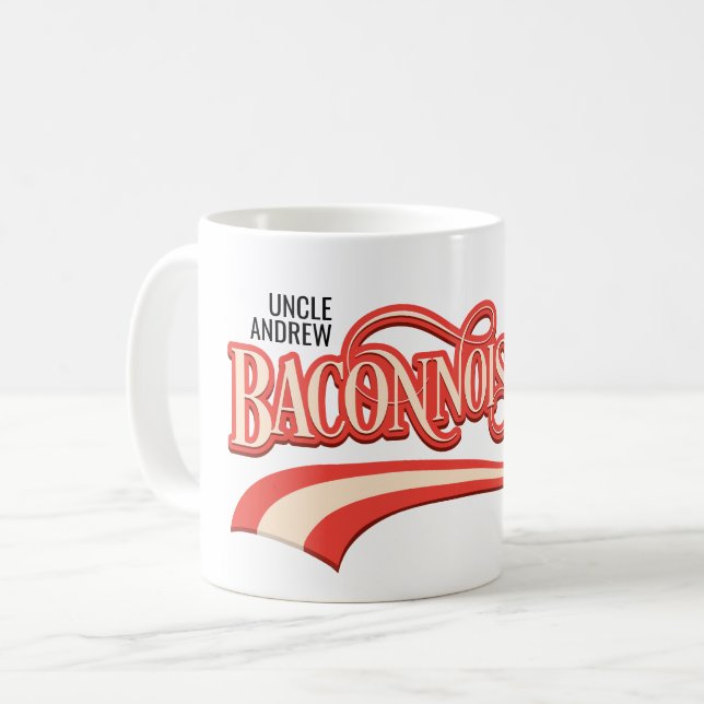 Baconnoisseur-kaffe (bacon älskare) mugg (Framsida vänster)