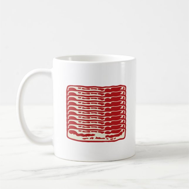 Baconremsor för Bacon Älskare Kaffemugg (Vänster)