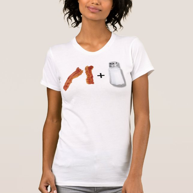 baconremsor, saltshaker, + t shirt (Framsida)
