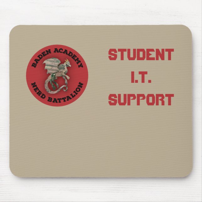 BACS ’Student I.T. Support’ Mousepad (endast Nerds Musmatta (Framsidan)