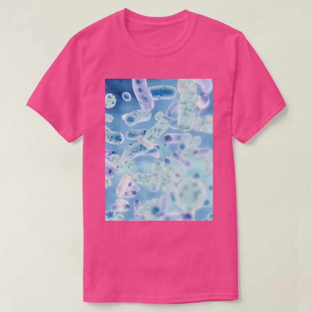BACTERIA BURST MICROSCOPIC Image Biomedical Illust T Shirt (Design framsida)