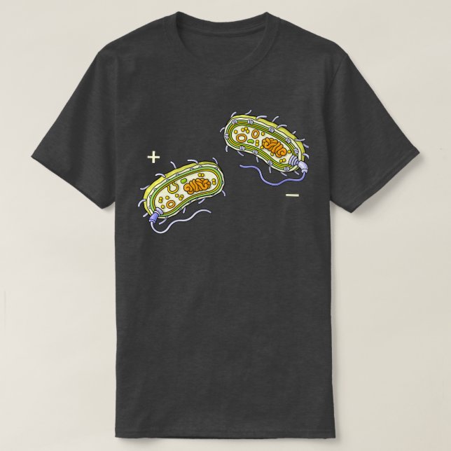 Bacteria Internal Structure Gram Positive and Gram T Shirt (Design framsida)