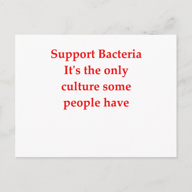 bacteria jke vykort (Framsida)