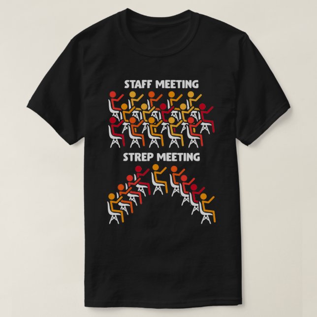 Bacteria Science Strep Meeting Microbiology T Shirt (Design framsida)