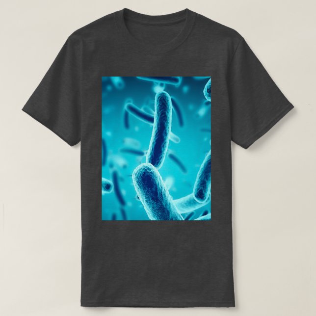 BACTERIA SLIDE MICROSCOPIC Biology Science Illustr T Shirt (Design framsida)